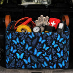 Butterfly Car Trunk Organizer, 20L Collapsible Auto Storage Basket with Handles, Waterproof Reusable Shopping Grocery Bags for SUV, Truck, Butterflies Cars Boot Organizer Gifts for Women Men Drivers