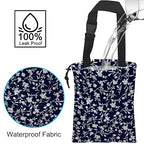 Car Trash Bag Trendy Floral Car Garbage Bag Hanging Car Trash Can for Back Seat with Drawstring