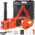 Electric Car Jack Kit 5 Ton 12V Hydraulic Floor Jack with Impact Wrench and Inflatable Pump for SUV Car Emergency Repair Tire Change Kit with LED Light