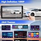 2G+64G Android Car Stereo for Honda Accord 8th 2008-2013 with Wireless Carplay Android Auto Mirror Link 10.1 inch Touchscreen Car Radio with GPS Navigation WiFi 26UI Bluetooth FM Backup Camera MIC