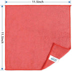 Microfiber Cleaning Cloth, Premium Microfiber Towels for Cars, Lint Free, Scratch-Free, Highly Absorbent, Reusable Cleaning Rags for Car, Household, Kitchen, Window(Red,100)