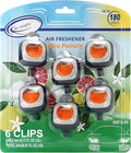 Eleu Pomelo Scent Car Air Freshener Vent Clip 6 Ct | Long Lasting Up To 180 Days Car Refresher, Auto Interior Odor Eliminator Fragrance Oil Perfume Accessory, 4ml Each