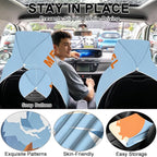 2 Pack Car Towels Seat Cover with Storage Bag, Multifunctional Microfiber Towel for Gym Outdoor Sport Running,Picnic, Beach, Pet Dog Travel,Fits Car SUV Truck (Mountain Wander)