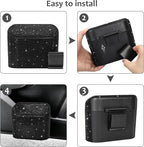 Bling Car Trash Can with Lid, Mini Vehicle Garbage Organizer Storage Bin Dustbin, Sparkling Crystal Rhinestone Holder Container with 30pcs Garbage Bags Car Accessories