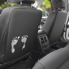 Kick Mats Back Seat Protector, Waterproof Oxford Seat Back Protector, Car Seat Back Protector for Kids, Back of Seat Protector for Kids Feet Car Seat (Black A -2pc)