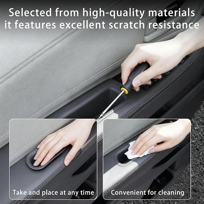 Car Door Organizer Tray for Sienna 2021 2022 2023 2024 2025 Front Door Side Storage Box Organizer Tray Pocket Armrest Container Interior Accessories for Sienna (2PCS)