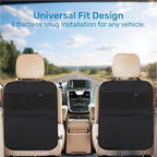 Back Seat Cover for Kids Extra Large - 2 Pack with Multi Pocket Storage Organizer - Back Seats Protector for Upholstery from Dirt, Mud, Scratches - Waterproof Car Seat Protector for Kids