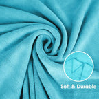 Bath Towel, Microfiber Bath Towels Set 6 Pack (30" x 60") - Large Size, Extra Absorbent, Quick Drying, Multipurpose Use as Bath Fitness Towel, Sports Towels, Yoga Towel, Aquamarine