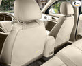 Luxury Clean-Edge Kick Mats - Tapered Design Seat Back Protectors and Seat Covers with Invisible Strap and Stiff Edging (2 Mats)