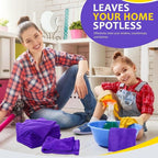 Microfiber Cleaning Cloths for Cars 16 x 16 Inch Ultra Absorbent Car Towels Drying Reusable Cleaning Supplies House Kitchen Window Microfiber Towel(Purple,60 Pcs)