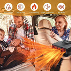 Car Heater,12V 150W Portable 2-in-1 Heating and Cooling Fan with Cigarette Lighter Plug, 360 Rotation Base Windshield Defogger Defroster for All Cars