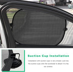 3PCS Steering Wheel Sun Shade and Side Window Sunshades, 17.9" Anti-Heat Aluminum Foil Steering Wheel Cover Window Shades, Wheel Heat Reflector UV Protection Cover for Most Cars