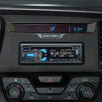XDM280BT Single-DIN in-Dash CD Receiver with Bluetooth, Blue, 2.07x2.37x5.18 inches