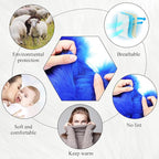 Furry Armrest Cover Auto Center Console Cover Car Soft Console Pad, Real Sheepskin Wool Soft Fluffy Auto Center Armrest Pad for Most Car Decoration Protector(Blue)