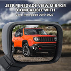 Right Passenger Side Mirror Compatible with Jeep Renegade 2015 2016 2017 2018 2019 2020 2021 2022 2023 Door Mirrors Power Heated with Signal Light Temperature Sensor Prime Paintable (7+2 pins)