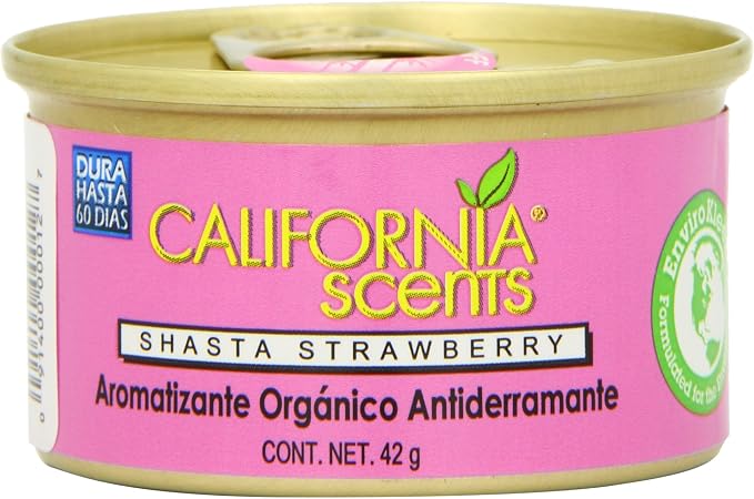 Spillproof Organic Air Freshener, Shasta Strawberry, 1.5 Ounce Canister (Pack of 4)