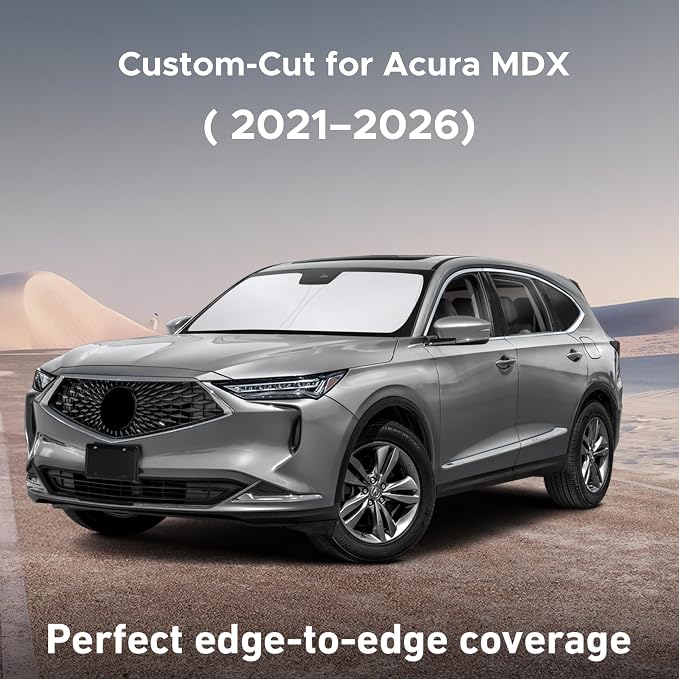 Windshield Sunshade Compatible for Acura MDX 2021-2024 2025 2026, Sun Visor for Front Windshield & Window Sun Shade Cover, UV Heat Blocker & Protector, Car Accessories