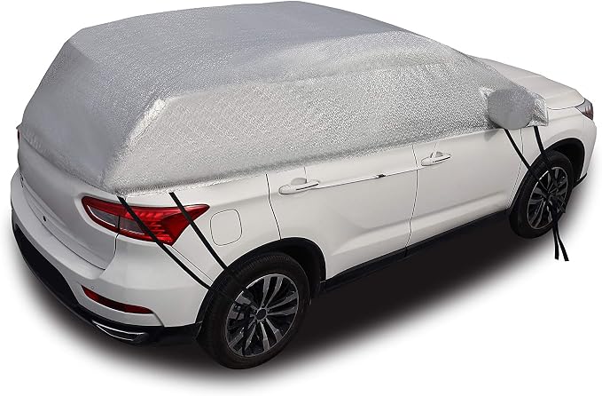 Safe View Half Car Cover Top Waterproof/Windproof/Dustproof/Windshield Cover Snow Winter Summer (SUV YM)