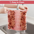Microfiber Cleaning Cloth, Mixed Color Towels with Edging, Large Size 6 Pack (11.8" x 15.7"), Absorbent Streak Free Lint Free Rags for Cleaning, Reusable and Washable Towels