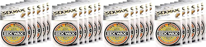 Sex Wax Air Freshener (24-Pack, Coconut Scent) - Original Coconut Scent 3" Diameter String for Hanging Air Freshener