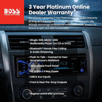 632UAB Car Stereo - Single Din, Bluetooth, No CD DVD Player, AM/FM Radio Receiver, Wireless Remote Control, Aux in, USB