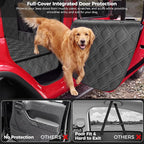 for Jeep Hard Bottom Back Seat Extender for Dogs: for Jeep Wrangler JK JL 2011-2026 & Gladiator JT 2020-2026 4-Door Waterproof 420 lbs Dog Car Seat Cover Dog Hammock W/Door & Seat Protection