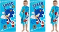 Kids Super Soft Cotton Beach Towel,58 in x 28 in,Sonic The Hedgehog,(Pack of 2)