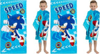 Kids Super Soft Cotton Beach Towel,58 in x 28 in,Sonic The Hedgehog,(Pack of 2)
