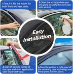 Window Visors Rain Guards Shield for 2006-2015 Mazda 5, Out-Channel Window Vent Wind Deflectors Visors Shades for 06-15 Mazda 5
