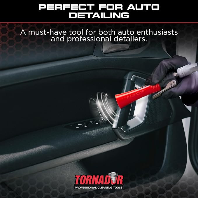 Z-007 Mini | Compact High-Pressure Car Cleaning Tool | Ergonomic Design Speeds Up Interior Detailing | Works with Air Compressor | Powerful & Portable