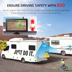 Dual Magnetic Solar Wireless Backup Cameras: HD1080P 7” Touchscreen Portable with DVR, BSD, 1-Min Install-Free IR Night Vision Hitch Backup Camera for Trailer/Truck/Small RV/Camper/Tractor