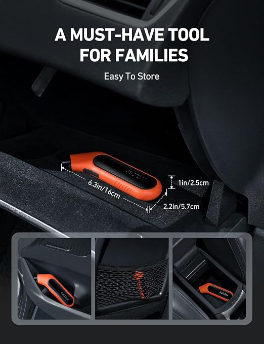 Digital Tire Pressure Gauge 3-300PSI Calibrated to ANSI B40.7 Grade 2A (0.5%), Backlight and Flashlight, Presta Valve Adaptor Included, 4 Units, AAA Batteries, Orange