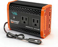 400W Power Inverters for Vehicle Dual AC Car Plug Adapter Outlet | USB 24W/30W Fast Charge, Inverter 12V to110V, Cigarette Lighter Adapter for Laptop/Camping/Road Trippers