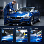 2Pack Quick Effect Coating Agent for Car, Quick Effect Coating Agent,Waterless Wash & Polish,Car Coating Spray for Shine & Protection,Quick Acting Paint Protection & Glass Cleaner(120ml+Brush+Towel)*2
