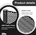 2 Pcs Boat Storage Net Bag, ABS Plastic Car Framed Mesh Net Holder, Phone & Cargo Organizer with Screws for Auto, Rv, Boat, Pontoon, Truck Pocket Storage (32 x 8 Inch)