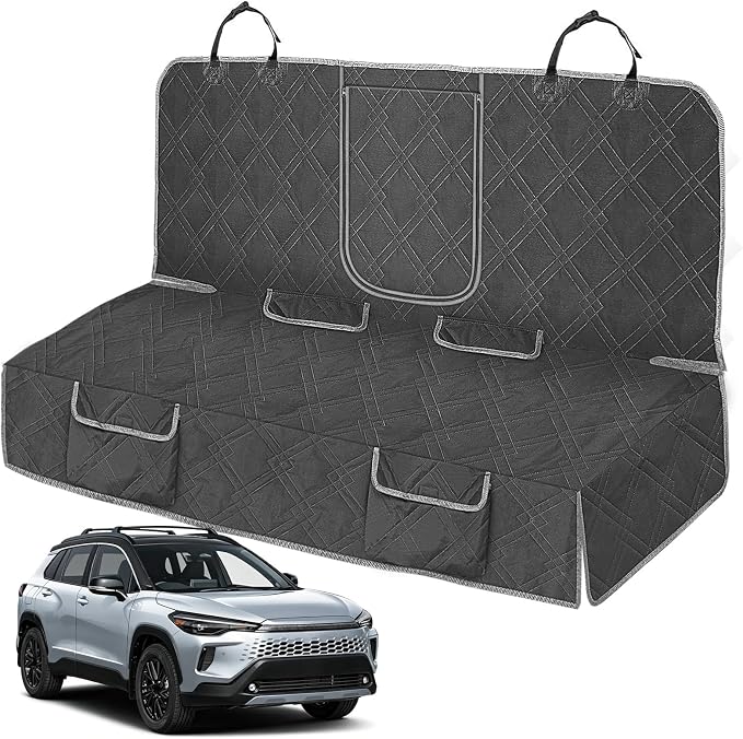 Dog Car Seat Cover Fit for 2022-2024 Toyota Corolla Cross | Waterproof Pet Bench Seat Cover for Back Seat, 600D Heavy Duty Scratch Proof Nonslip Truck Seat Covers for Dogs