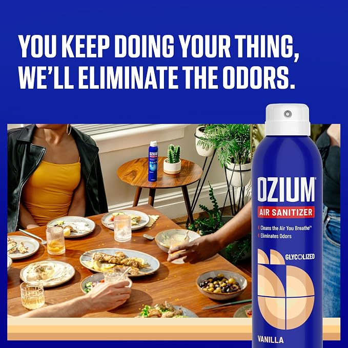 8 Oz. Air Sanitizer & Odor Eliminator for Homes, Cars, Offices and More, Vanilla Scent, Pack of 2