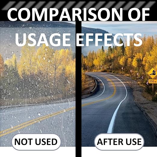 Glass Coating Spray for Car Windshield - Long-Lasting Hydrophobic Protection, Prevent Fogging, UV Shield - Improves Visibility in Rain & Snow - Easy to Apply