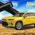 Extra Durable Window Deflectors Tape-On Window Visors Rain Guards Fit for Toyota Grand Highlander 2024-2026, Sun Visors, Wind Vent for Shades, Exterior Car Accessories - 4pcs. AG0879