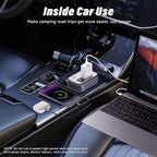 200W Car Power Inverter, 12V DC to 110V AC Car Inverte with 4 USB Ports Car Outlet Adapter, Power Inverter for Vehicles, Car Plug Adapter Outlet for Laptop Computer Charger (Gray)