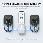 Level 2 EV Charger, 48Amp/11.5KW, J1772 Wall Electric Car Charger with Dual Temp Sensors(Exclusive), Wi-Fi(2.4 GHz), RFID, Smart App-Scheduled Charging, Hardwired, 240V, UL, ETL & Energy Star