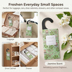 Large 12 Packs Jasmine Hanging Scented Sachets Long-Lasting Closet Deodorizer Air Freshener Fabric Refresher Odor Eliminator for Drawer Home Fragrance Gift Set