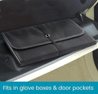 Glove Box Organizer - Insurance and Registration Holder for Car Documents and Paperwork - Expandable Front Seat Organizer with Card Pockets