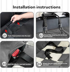 Dog Bed for Car Back Seat, Soft Backseat Dog Bed Hammock, Non-Slip Pet Car Seat Cover for Back Seat, Pet Travel Bench Sofa for Cars/Small SUVs/Sedan, Dark Gray