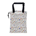 Car Garbage Bag Watercolor Wildflowers Drawstring Car Trash Bag Hanging for Back Seat with Adjustable Buckle Canvas Vehicle Trash Can Easy-to-Install