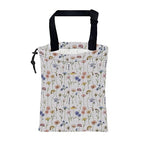 Car Garbage Bag Watercolor Wildflowers Drawstring Car Trash Bag Hanging for Back Seat with Adjustable Buckle Canvas Vehicle Trash Can Easy-to-Install