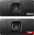 ABS Carbon Fiber Electronic Parking Brake Button Ring Trim for 2019-2025 Chevy Silverado | for 2019-2021 GMC Sierra 1500 2500 3500 HD Decal Accessories