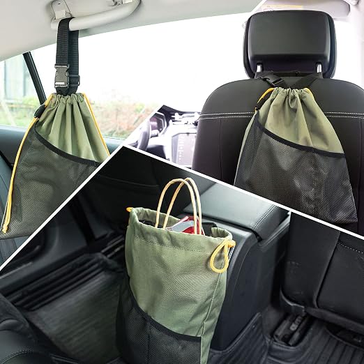 2PCS Hanging Car Garbage Can - Waterproof Leakproof Trash Bag | Car Trash Can with Durable Leakproof Lining, Keeps Vehicle Clean and Neat