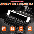 2PCS Car Side Pocket Organizer, Leather Auto Seat Storage Bag for Cell Phone Sunglasses, Waterproof Document Holder Tray Pouch for Vehicle Seat Gap Filler, Car Accessories (Large)