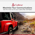 Cobra 75 All Road CB Radio Wireless Microphone with Bluetooth Connectivity - AM/FM, Waterproof, Pack of 1